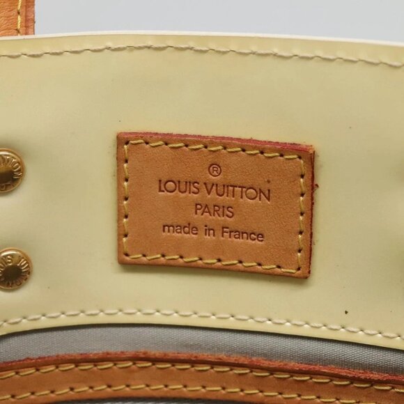 LOUIS VUITTON Monogram Vernis Reade PM Hand Bag Perle M91336 LV Auth 139501